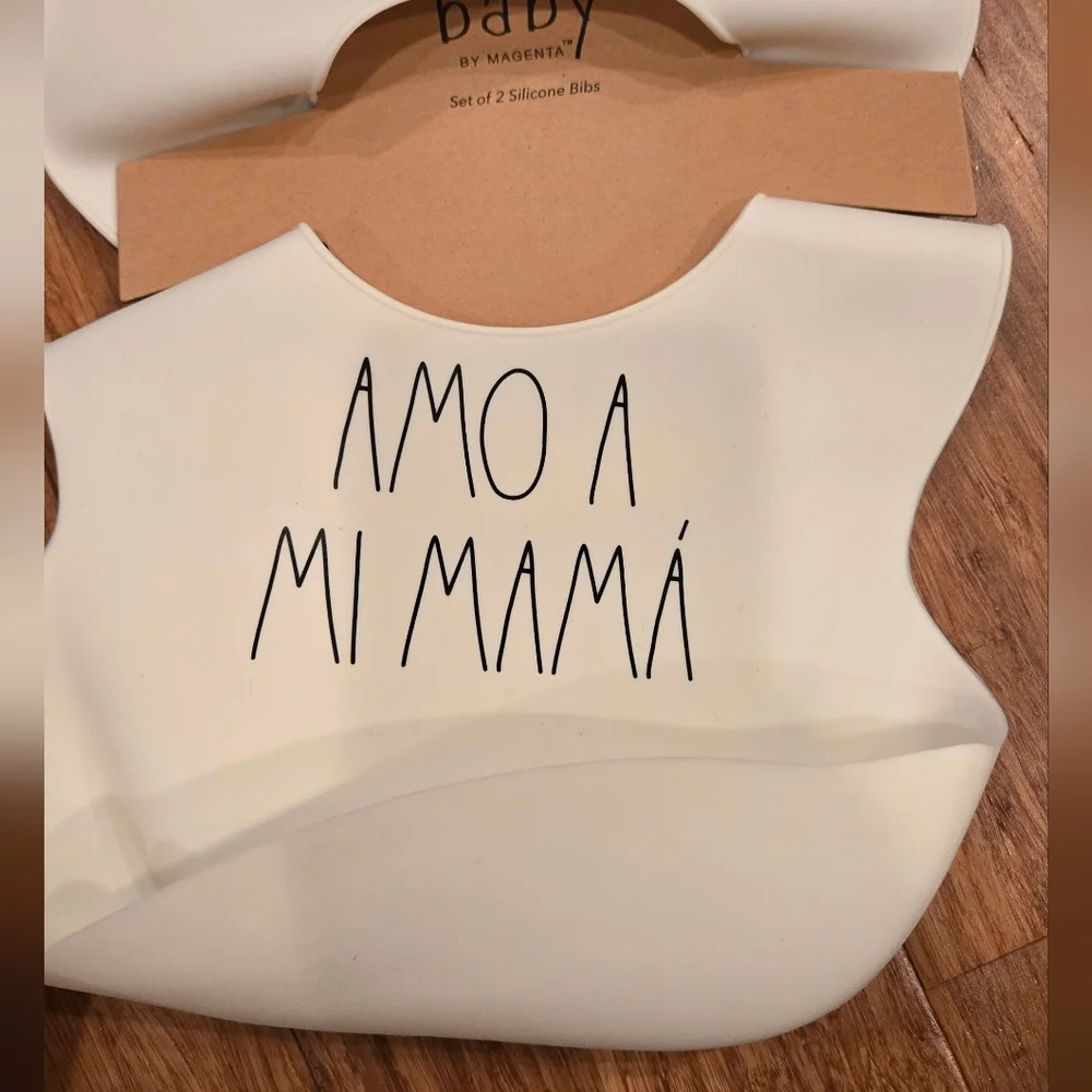 Rae Dunn Silicone Baby Bibs